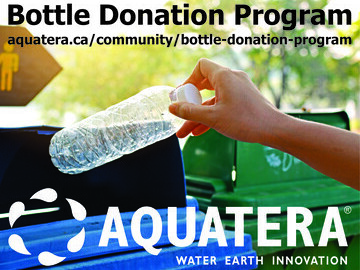 Aquatera Bottle Donation Program Recipients Selected