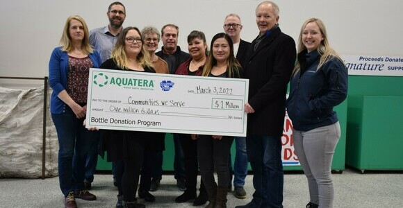 Aquatera Bottle Donation Program Surpasses $1M in Donations to Community Organizations