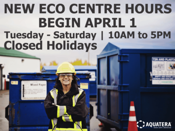 Aquatera Utilities Inc. Adjusting Public Hours at Eco Centre